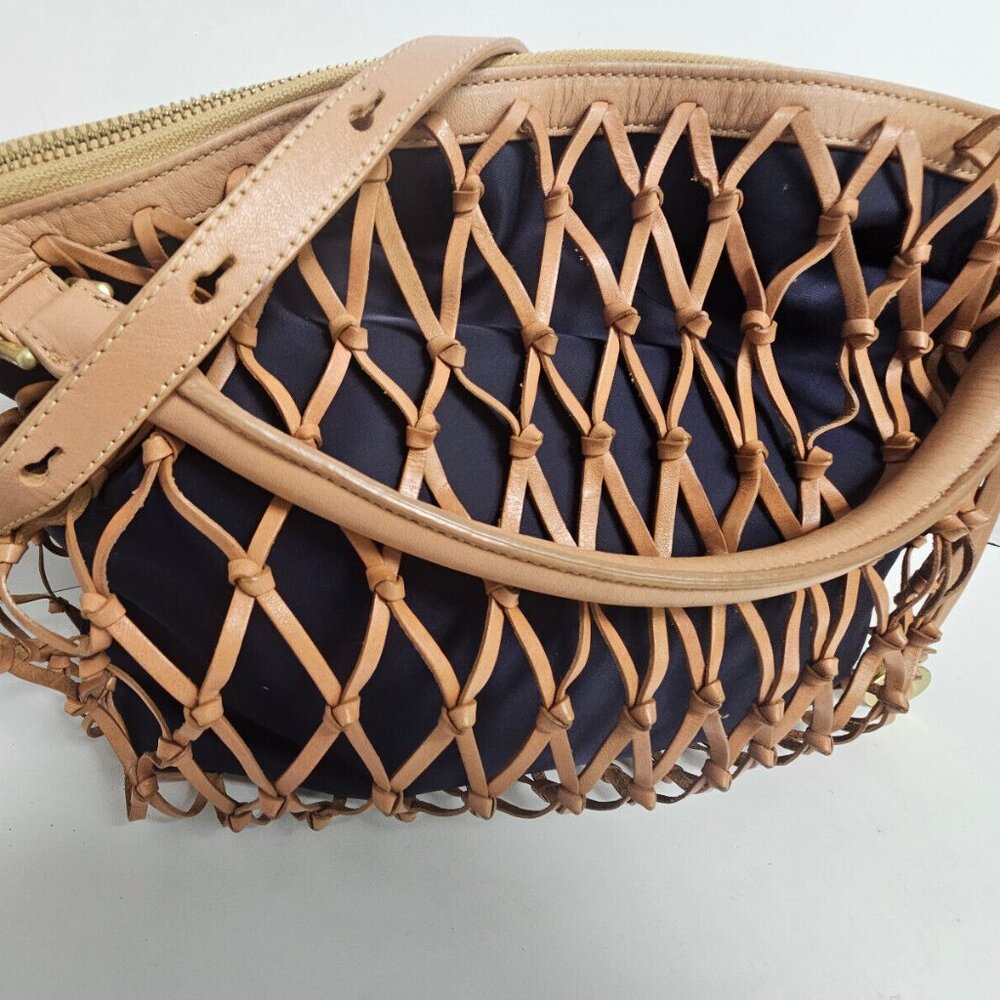 Rare Brahmin Huntington Collection Norah Convertible Hobo Purse Blue leather